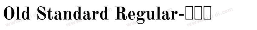 Old Standard Regular字体转换